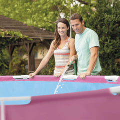 Pink Metal Frame Pool 244x76 cm