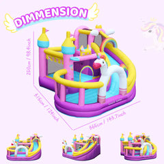 FLOBO BOUNCY HOUSE CASTLE FOR KIDS 365x315x250CM WITH AIR