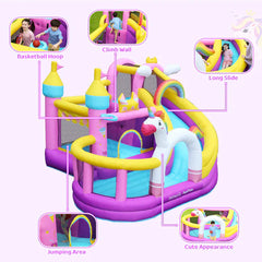FLOBO BOUNCY HOUSE CASTLE FOR KIDS 365x315x250CM WITH AIR