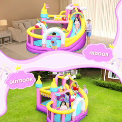 FLOBO BOUNCY HOUSE CASTLE FOR KIDS 365x315x250CM WITH AIR