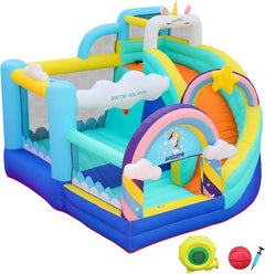 FLOBO UNICORN BOUNCY CASTLE FOR KIDS 320X290X235CM WITH AIR