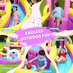 FLOBO BOUNCY HOUSE CASTLE FOR KIDS 365x315x250CM WITH AIR