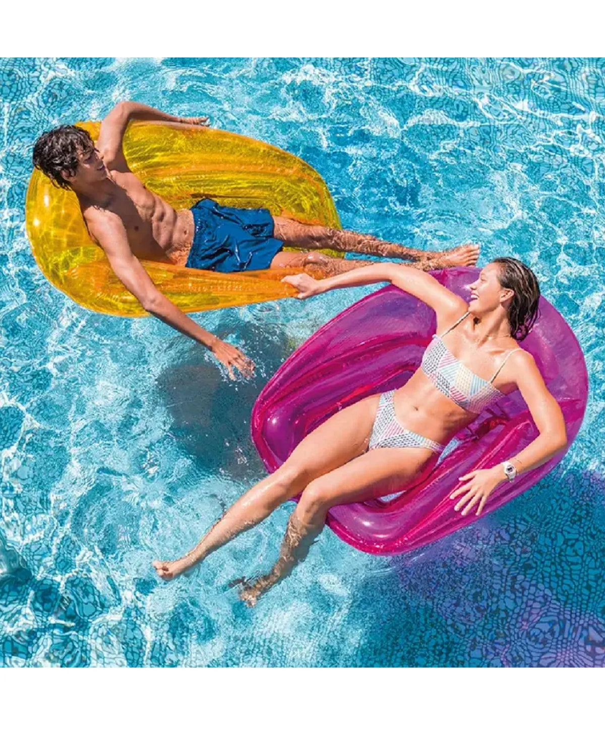 INTEX TRANSPARENT LOUNGES 1.04x1.02mt. 3 COLORS