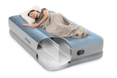 INTEX TWIN DURA-BEAM COMFORT AIRBED W/FASTFILL USE PUMP 99x191x36CM.