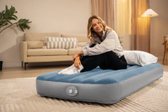 INTEX TWIN DURA-BEAM PRESTIGE DOWNY AIRBED WITH PUMP 99x191x25cm.