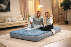 INTEX QUEEN DURA-BEAM PRESTIGE DOWNY AIRBED WITH PUMP 152x203x25cm.
