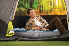 INTEX QUEEN DURA-BEAM PRESTIGE DOWNY AIRBED WITH PUMP 152x203x25cm.