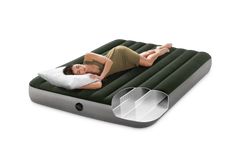 INTEX QUEEN DURA-BEAM DOWNY AIRBED WITH FOOT BIP 152x203x25cm.