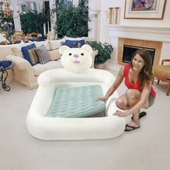 INTEX BEAR KIDZ TRAVEL BED W/HAND PUMP 114x178x71cm.
