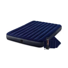 INTEX QUEEN DURA-BEAM CLASSIC DOWNY AIRBED W/HAND PUMP 152x203x25cm.