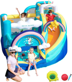 FLOBO UNICORN BOUNCY CASTLE FOR KIDS 320X290X235CM WITH AIR