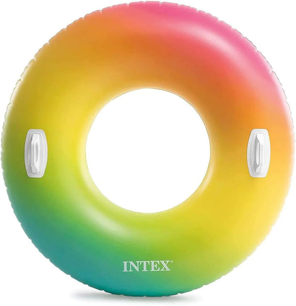 Intex Rainbow Ombre Inflatable Swim Tube – 122 cm